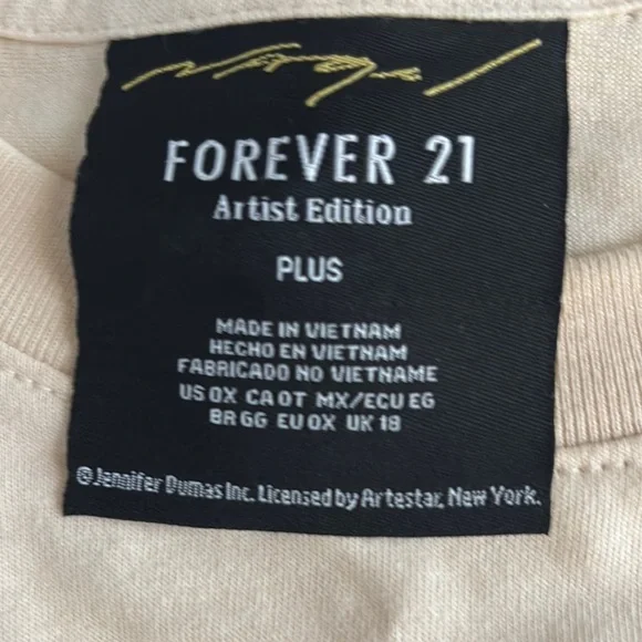 Forever 21 Cream and Purple Graphic Hoodie - Picture 2 of 3